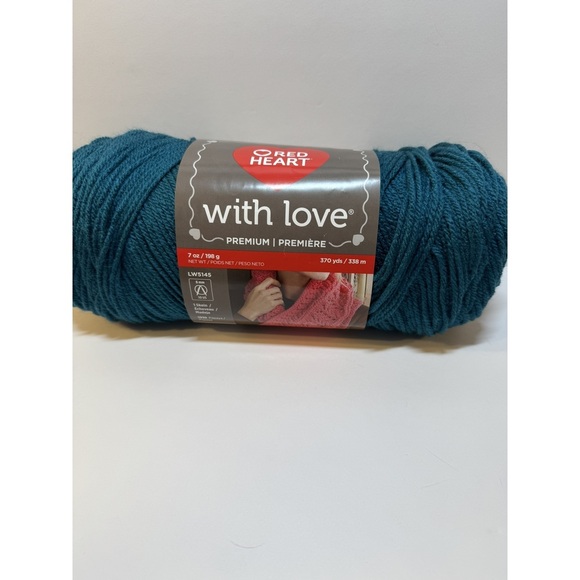 Red Heart Other - 1 Skein Red Heart With Love Yarn - Mallard